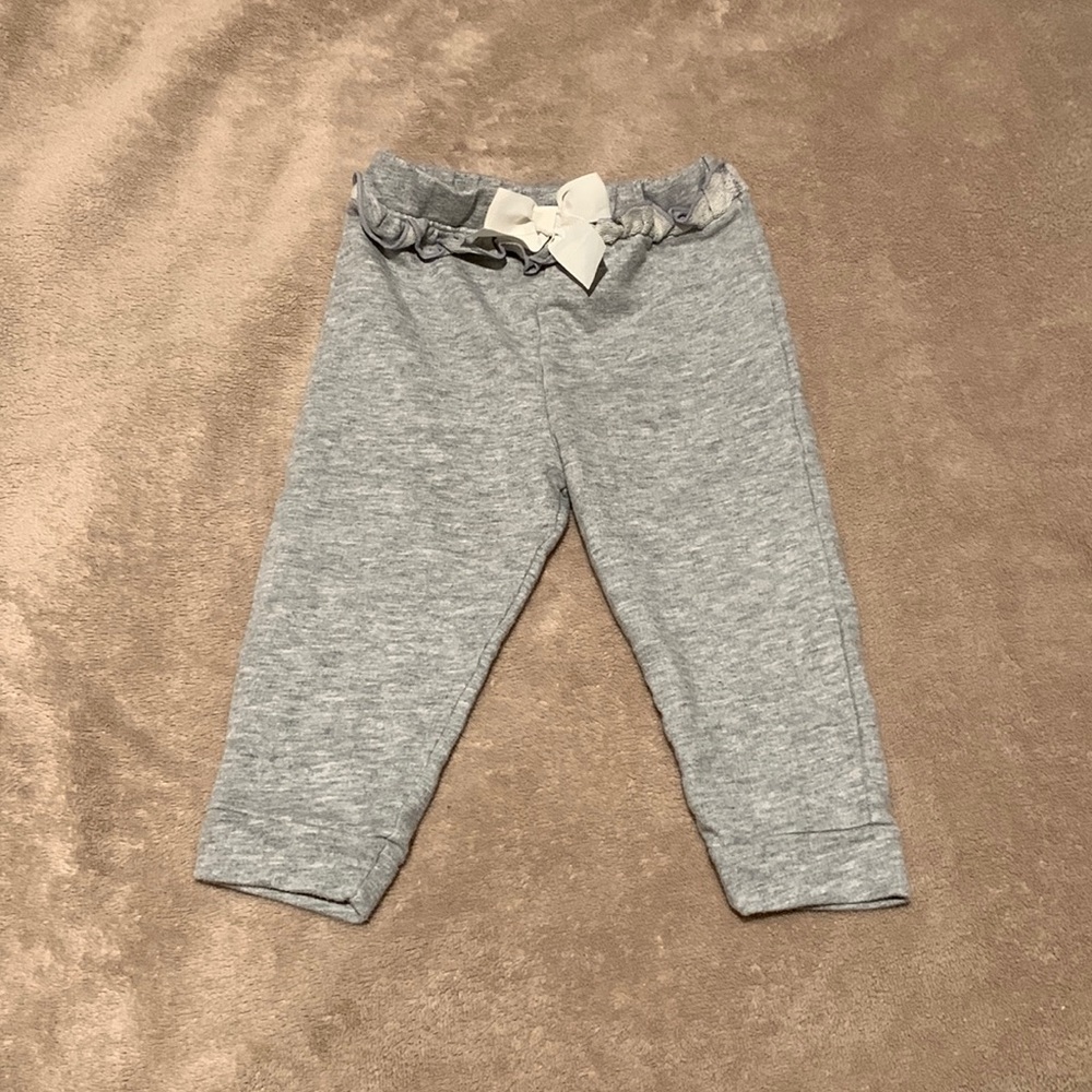 Baby Toddler Girls Gray Terry Pants 12m